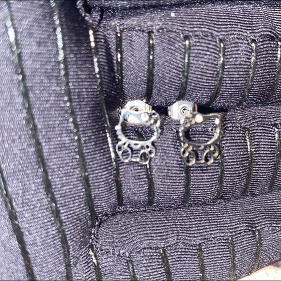 Hello Kitty Silver earring stud 2 pairs pierced ears studs earrings new jewelry - Picture 9 of 9